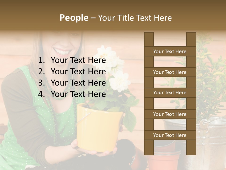 Green Smiling Happiness PowerPoint Template