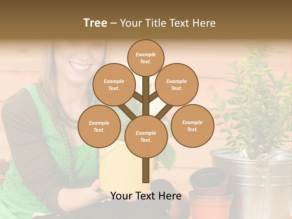 Green Smiling Happiness PowerPoint Template