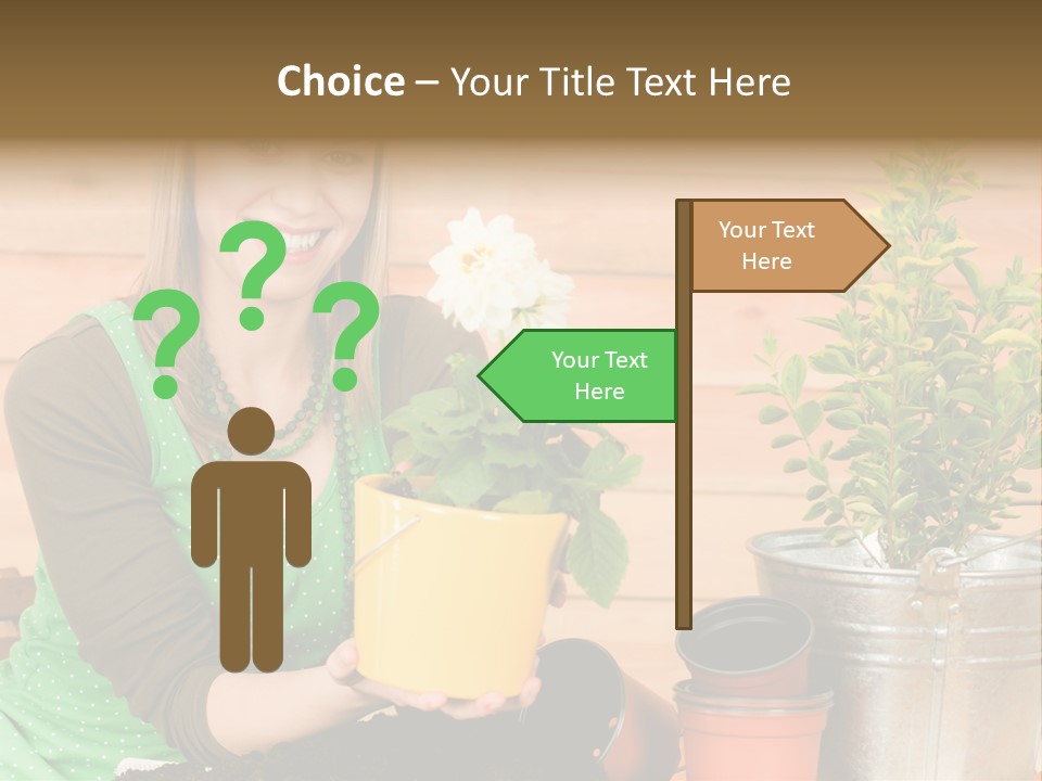 Green Smiling Happiness PowerPoint Template