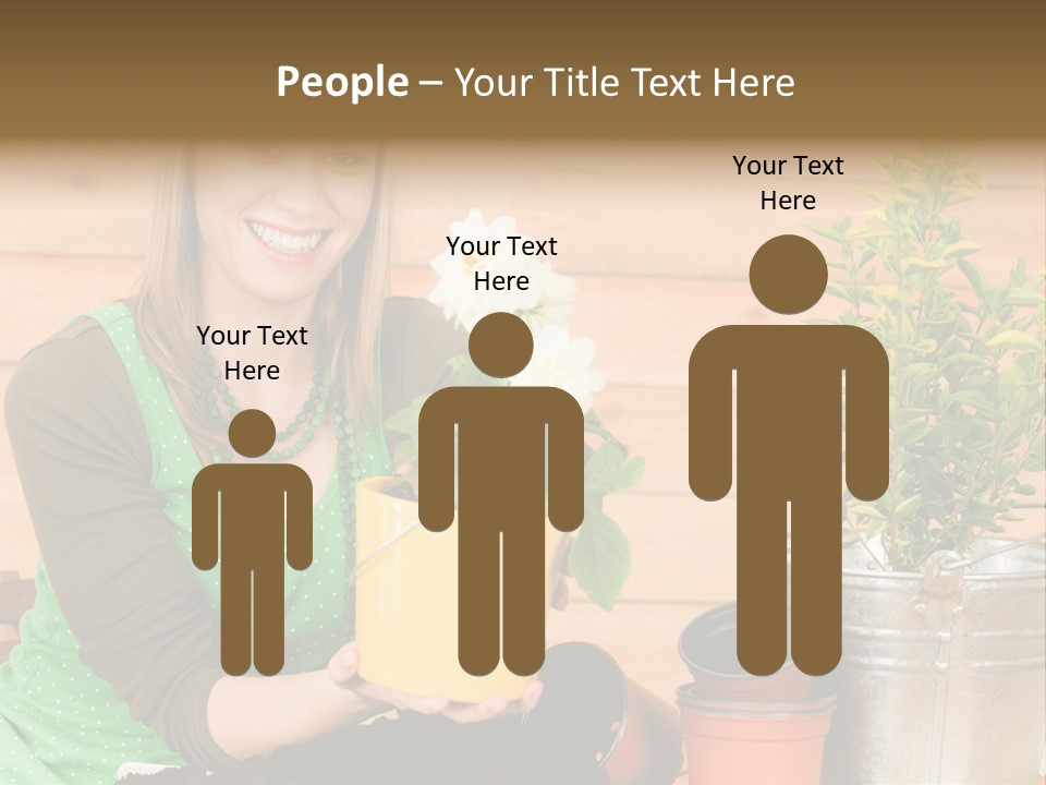 Green Smiling Happiness PowerPoint Template