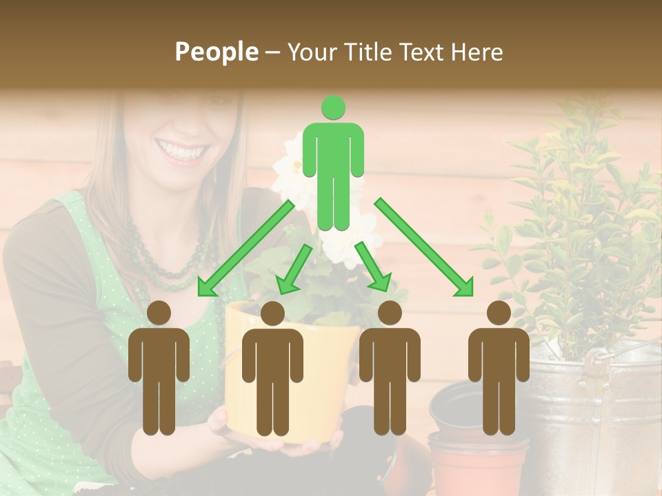 Green Smiling Happiness PowerPoint Template