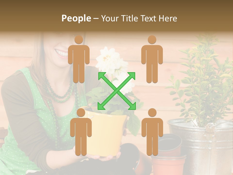 Green Smiling Happiness PowerPoint Template