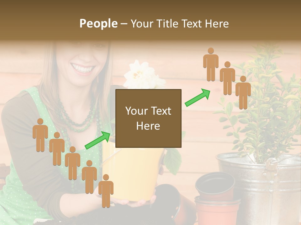 Green Smiling Happiness PowerPoint Template