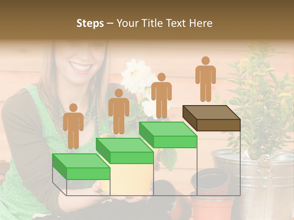 Green Smiling Happiness PowerPoint Template