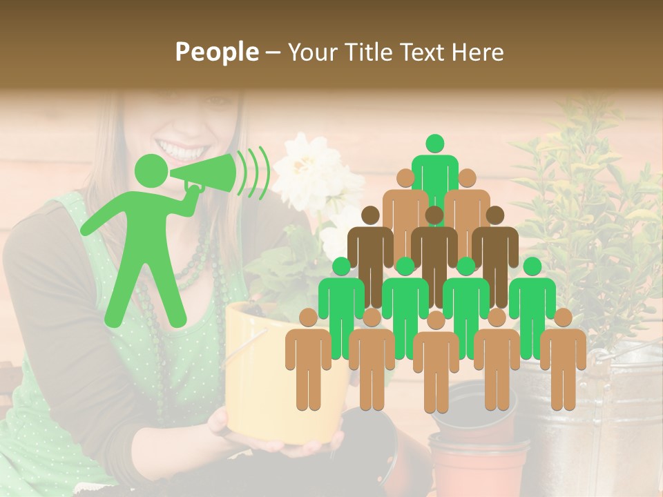 Green Smiling Happiness PowerPoint Template