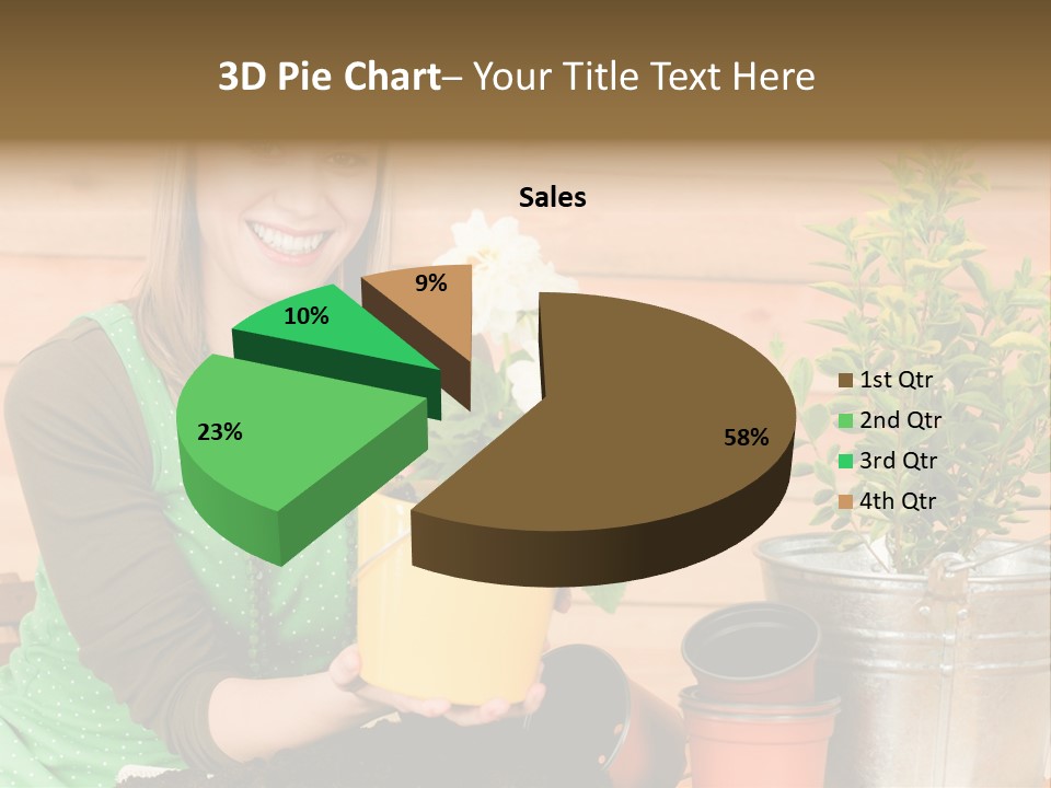 Green Smiling Happiness PowerPoint Template