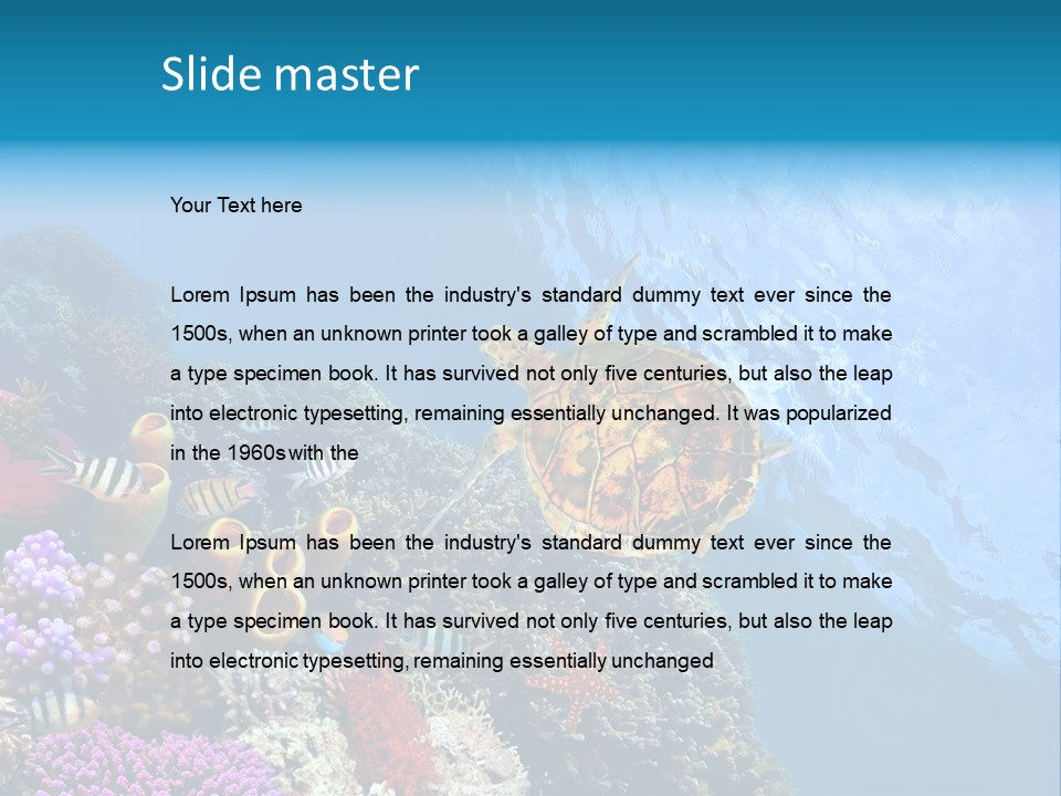 Coral Tropical Holiday PowerPoint Template