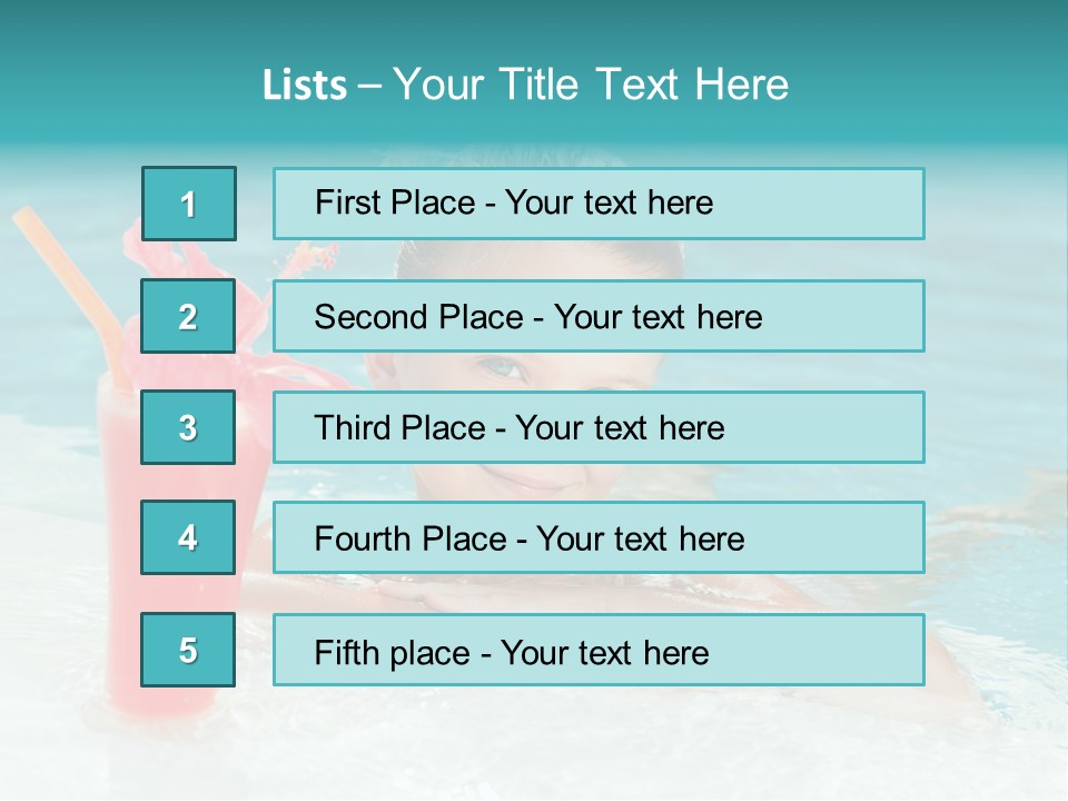 Water Happy Outdoors PowerPoint Template