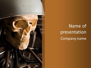 Skeleton Cyborg Death PowerPoint Template