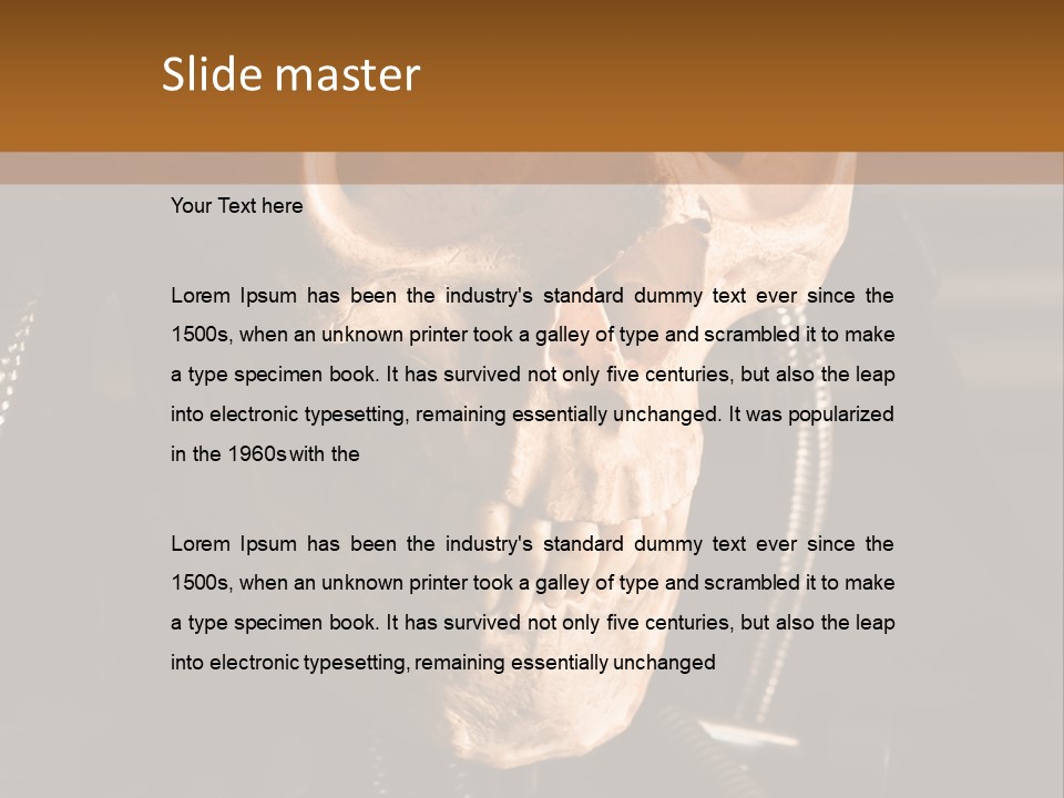 Skeleton Cyborg Death PowerPoint Template