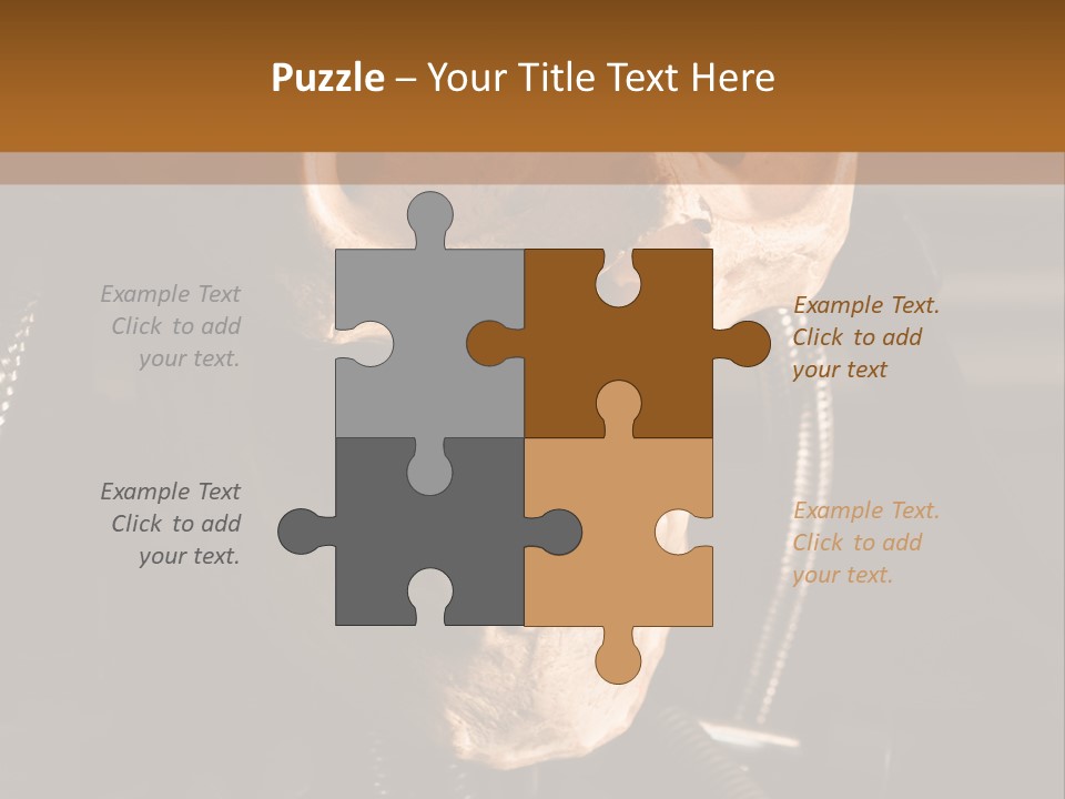 Skeleton Cyborg Death PowerPoint Template