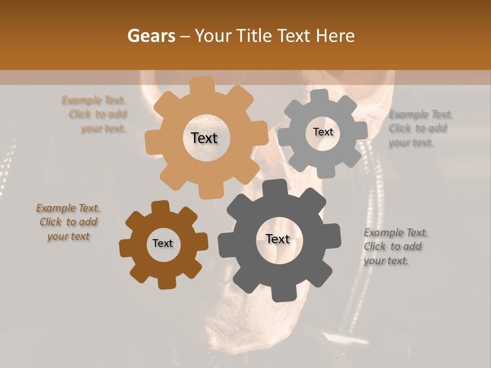 Skeleton Cyborg Death PowerPoint Template