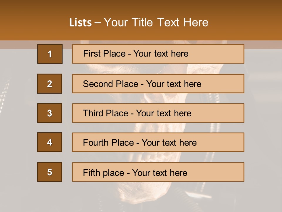 Skeleton Cyborg Death PowerPoint Template