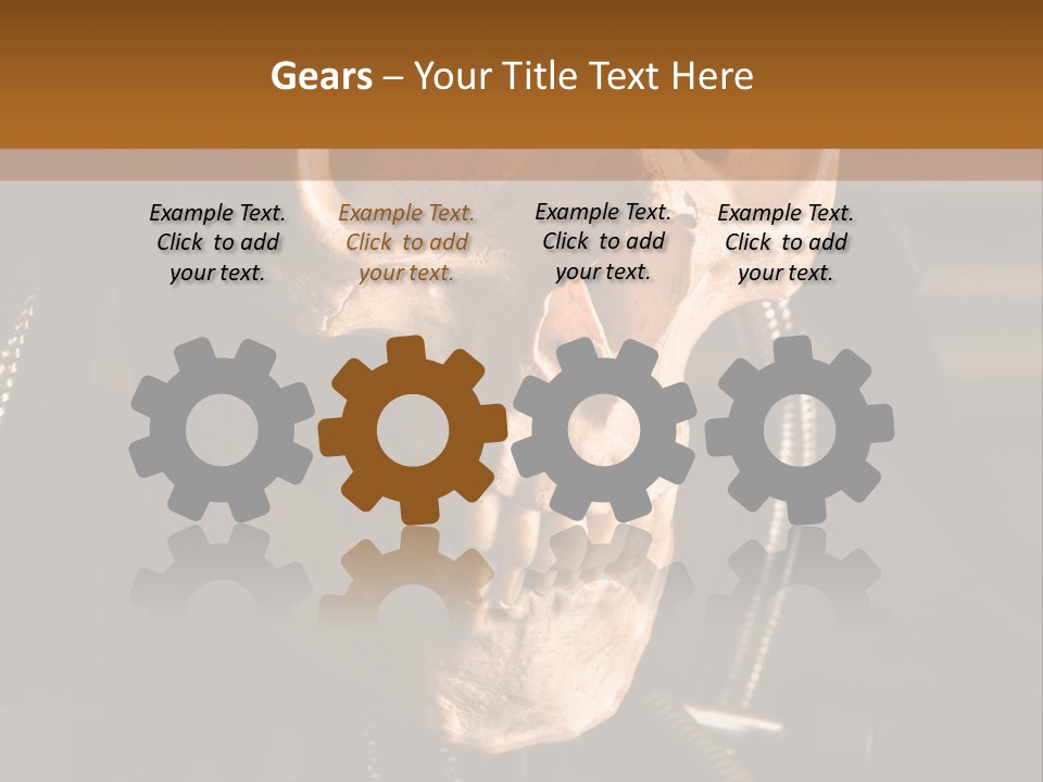 Skeleton Cyborg Death PowerPoint Template