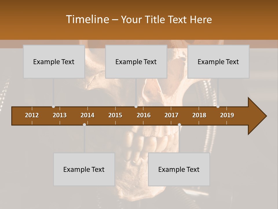 Skeleton Cyborg Death PowerPoint Template