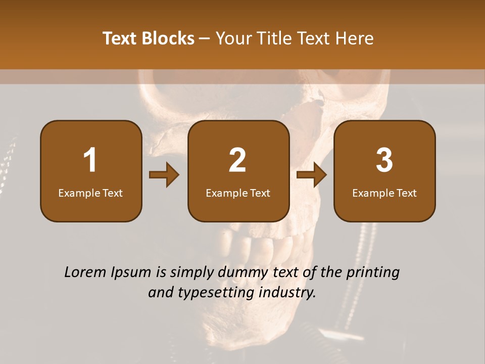 Skeleton Cyborg Death PowerPoint Template