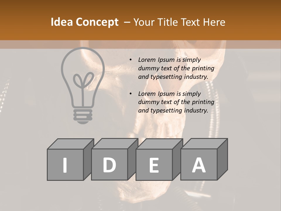 Skeleton Cyborg Death PowerPoint Template