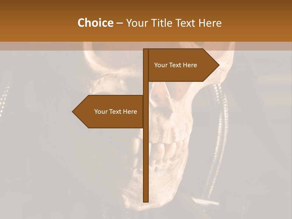 Skeleton Cyborg Death PowerPoint Template