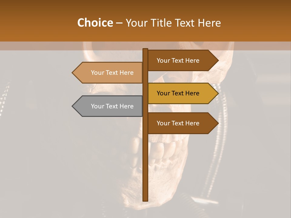 Skeleton Cyborg Death PowerPoint Template