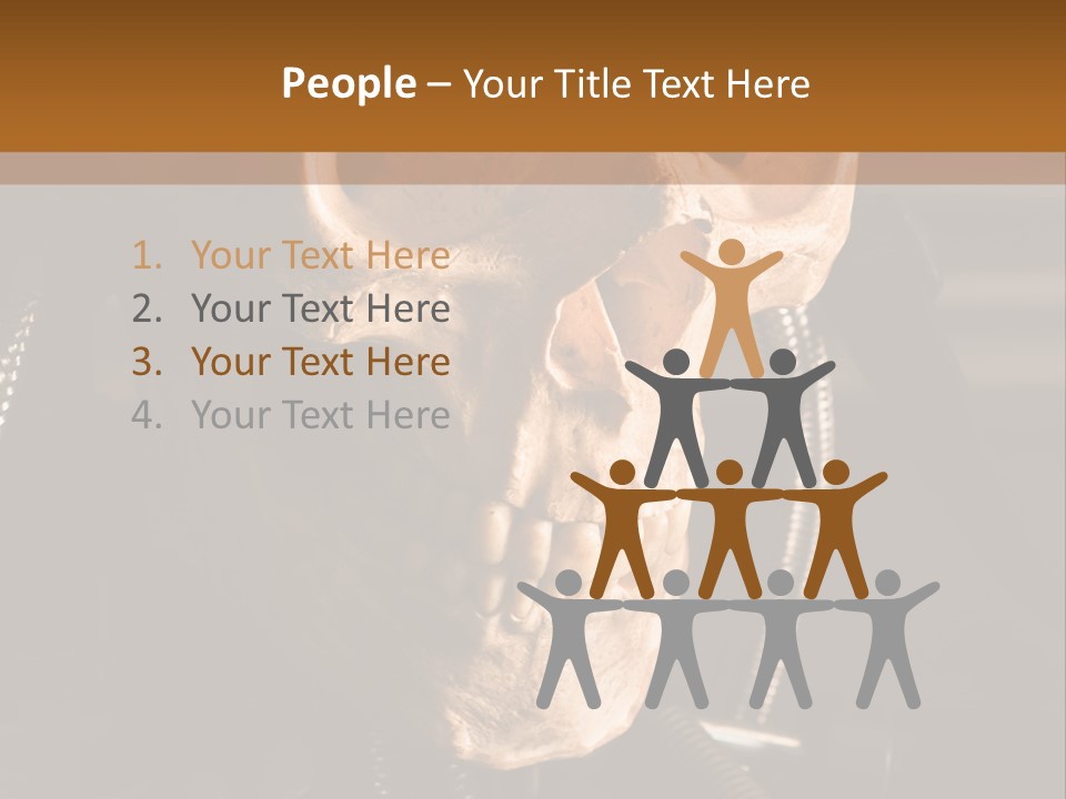 Skeleton Cyborg Death PowerPoint Template