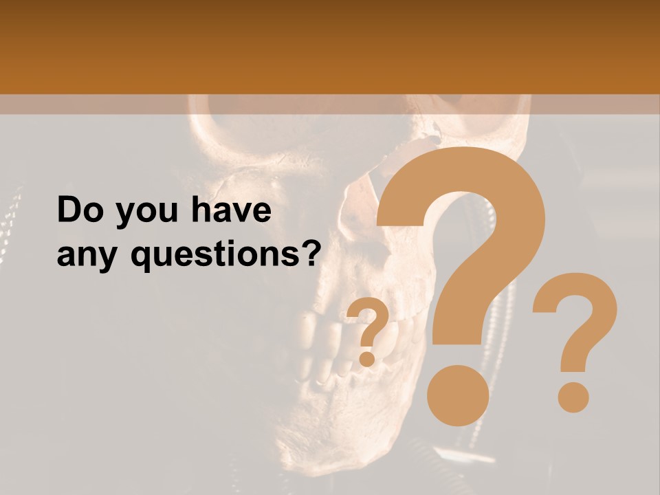 Skeleton Cyborg Death PowerPoint Template