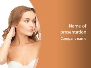 Face Gorgeous Closeup PowerPoint Template