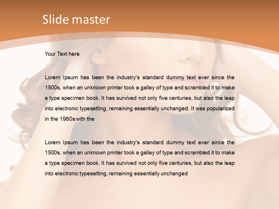 Face Gorgeous Closeup PowerPoint Template