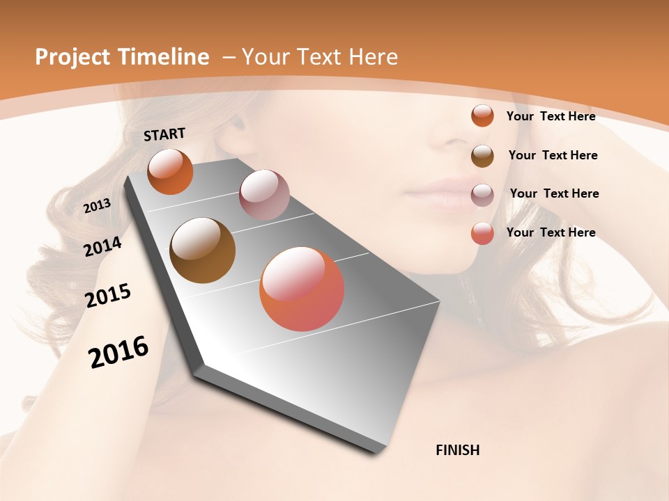 Face Gorgeous Closeup PowerPoint Template