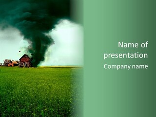 Farm Landscape Building PowerPoint Template