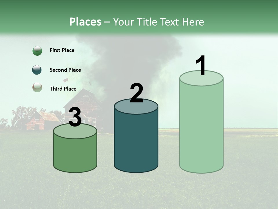 Farm Landscape Building PowerPoint Template