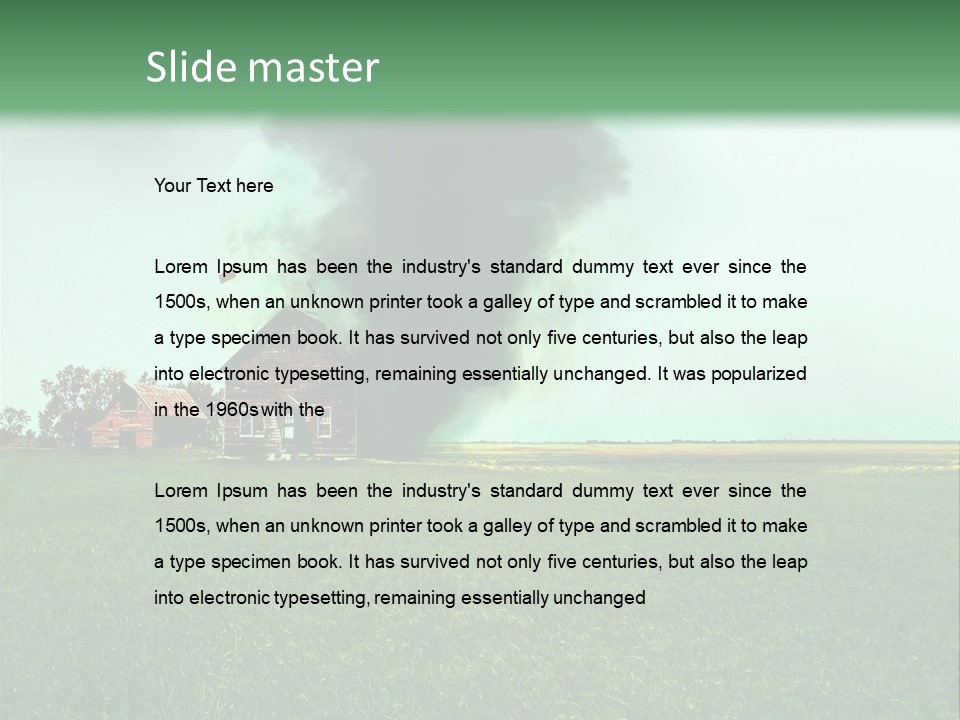 Farm Landscape Building PowerPoint Template