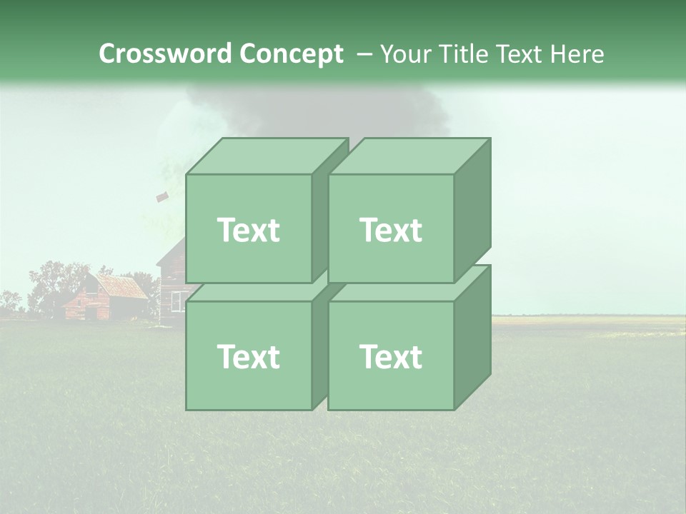 Farm Landscape Building PowerPoint Template