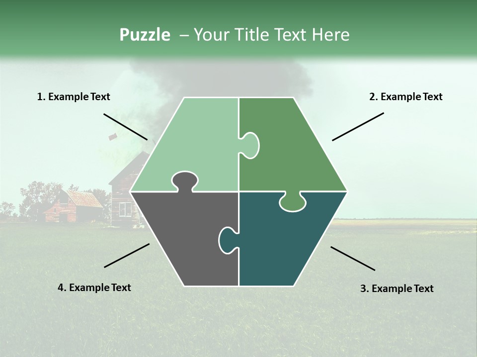 Farm Landscape Building PowerPoint Template