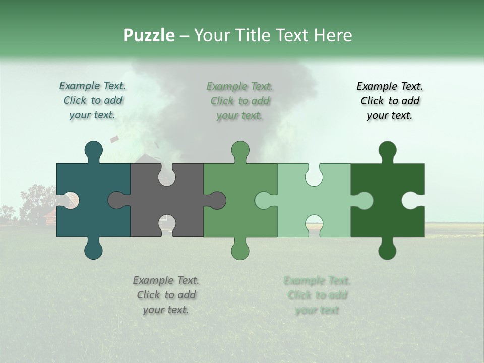 Farm Landscape Building PowerPoint Template