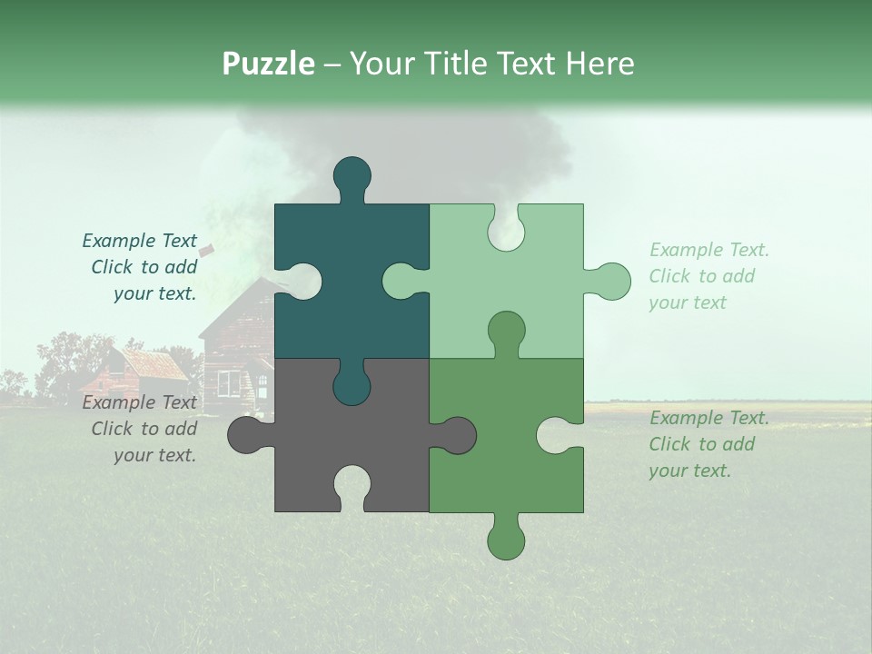 Farm Landscape Building PowerPoint Template