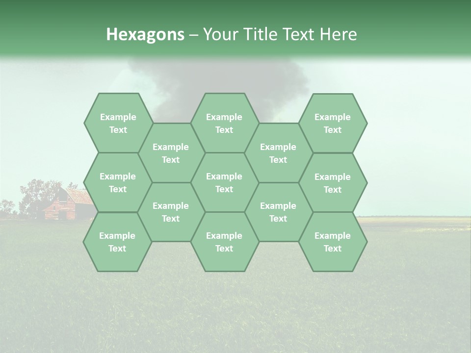 Farm Landscape Building PowerPoint Template