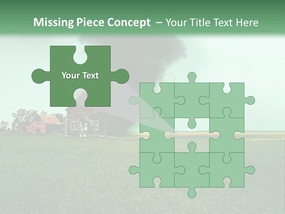 Farm Landscape Building PowerPoint Template