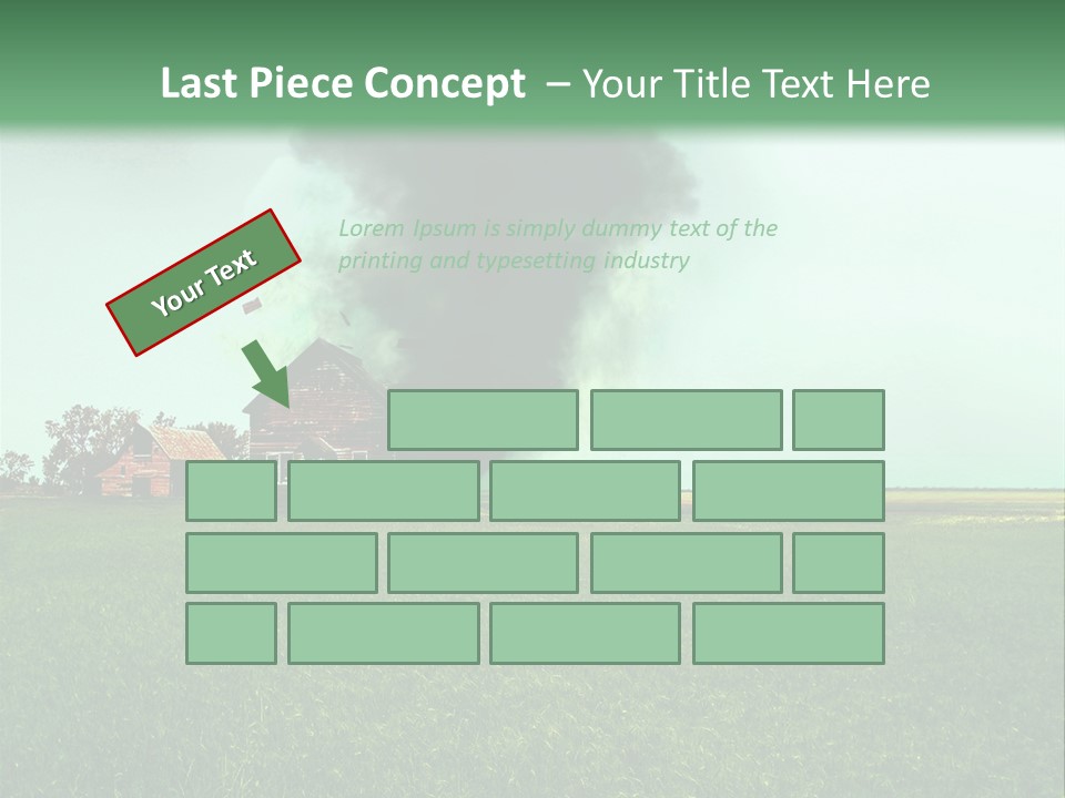 Farm Landscape Building PowerPoint Template