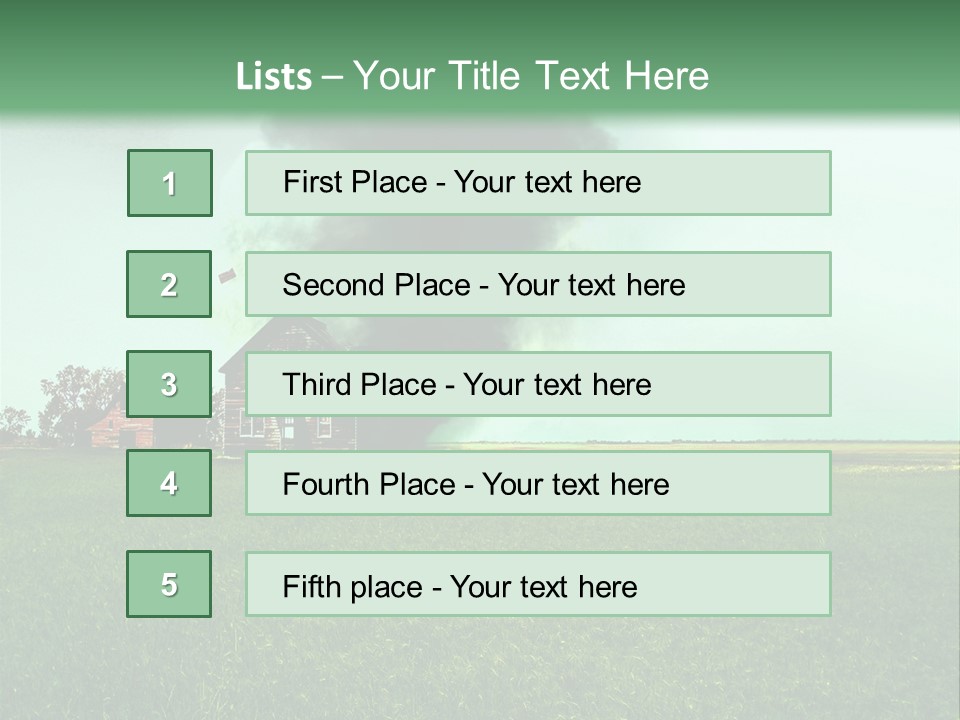 Farm Landscape Building PowerPoint Template