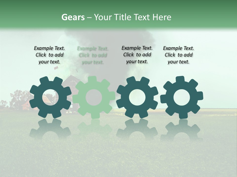 Farm Landscape Building PowerPoint Template