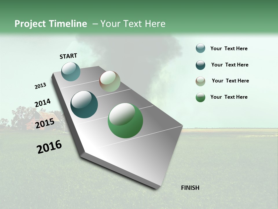 Farm Landscape Building PowerPoint Template