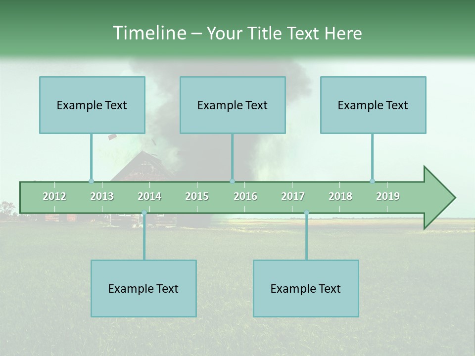 Farm Landscape Building PowerPoint Template