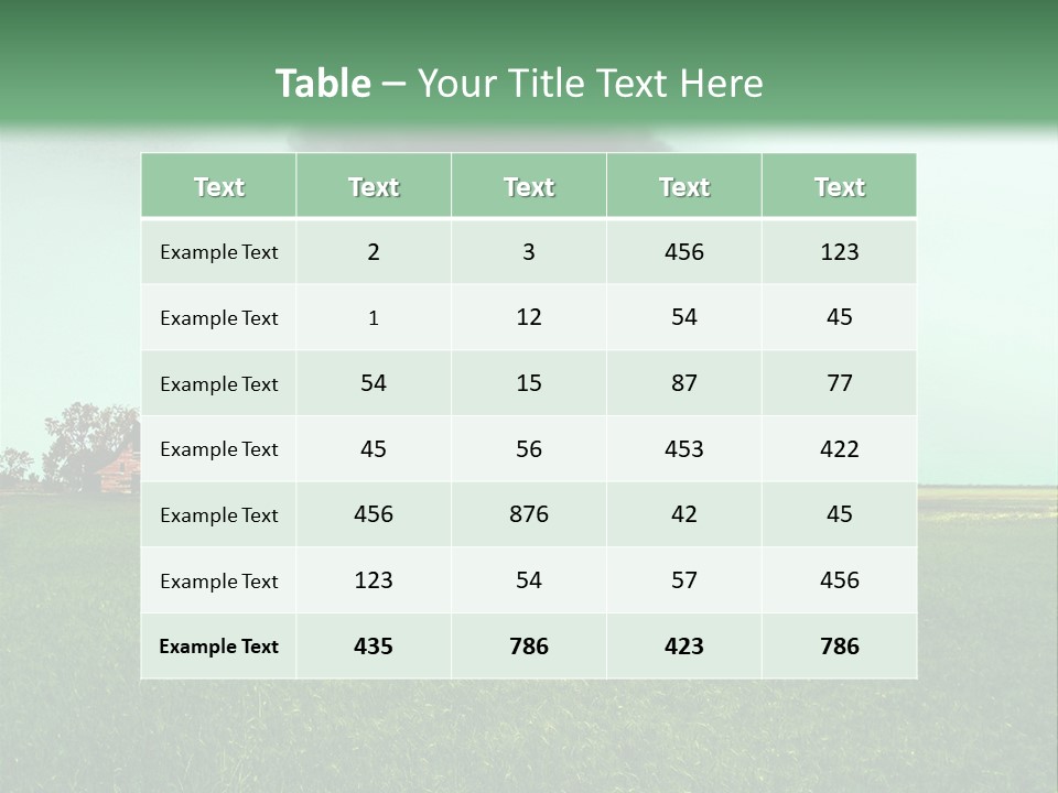 Farm Landscape Building PowerPoint Template