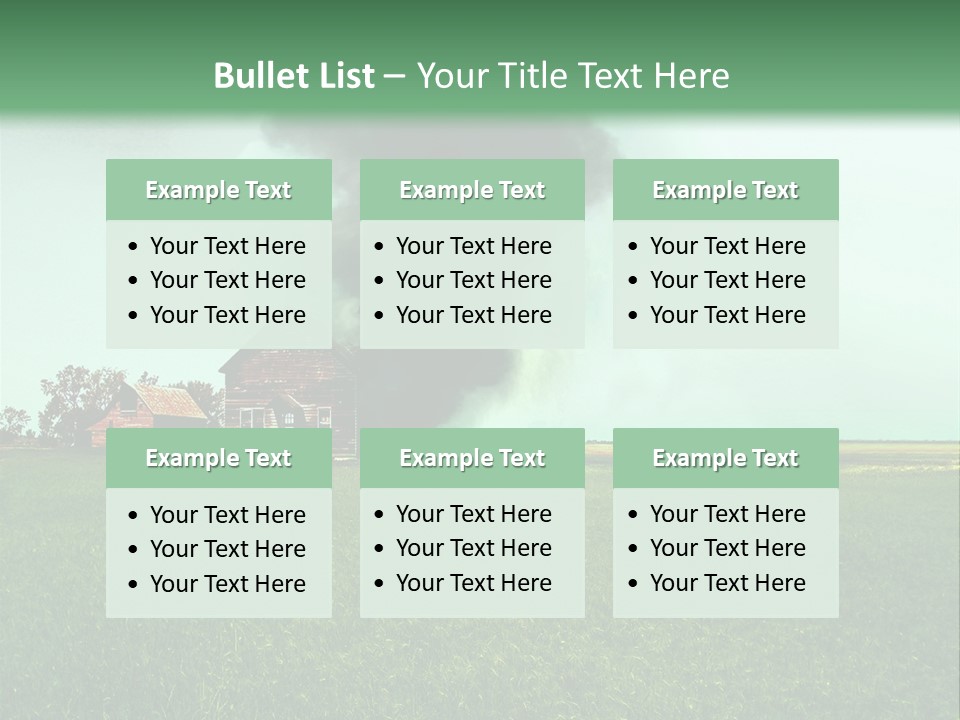 Farm Landscape Building PowerPoint Template