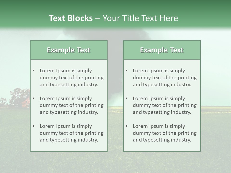 Farm Landscape Building PowerPoint Template