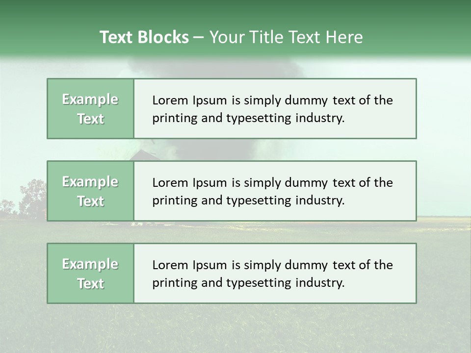 Farm Landscape Building PowerPoint Template