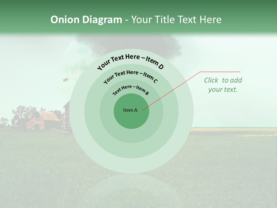 Farm Landscape Building PowerPoint Template