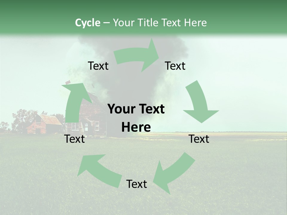 Farm Landscape Building PowerPoint Template