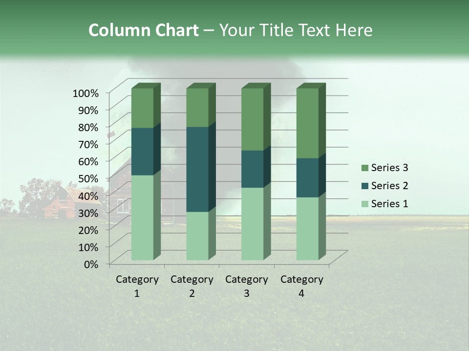 Farm Landscape Building PowerPoint Template