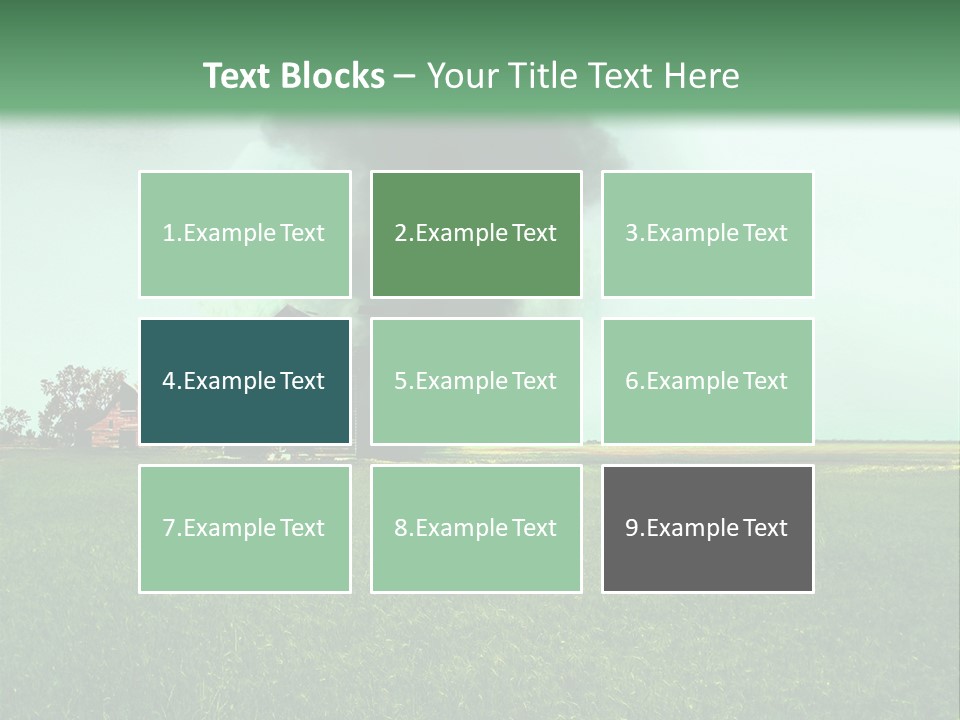 Farm Landscape Building PowerPoint Template